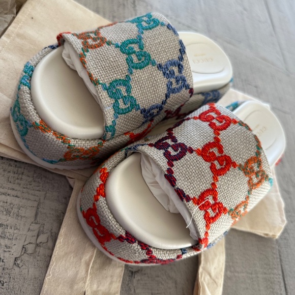 denim gucci platforms